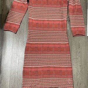 Free people Striped Coral Dress
